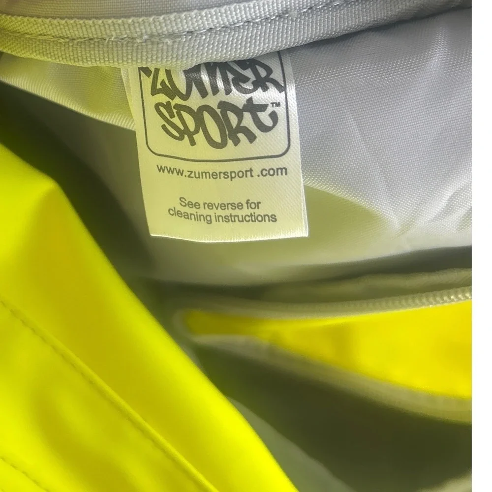Neon Yellow Softball Stitching Duffel Bag Sports Travel Gym Bag with Shoe Pocket